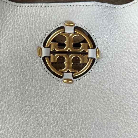 Tory Burch WhiteCrean Gold Miller Hobo Shoulder cross body like new - Picture 2 of 6